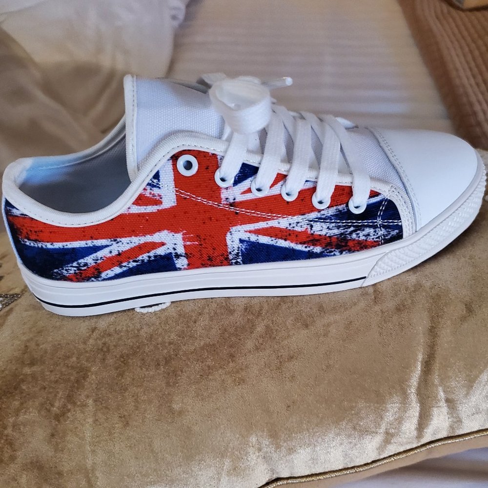 British Flag women's sneakers - size 7